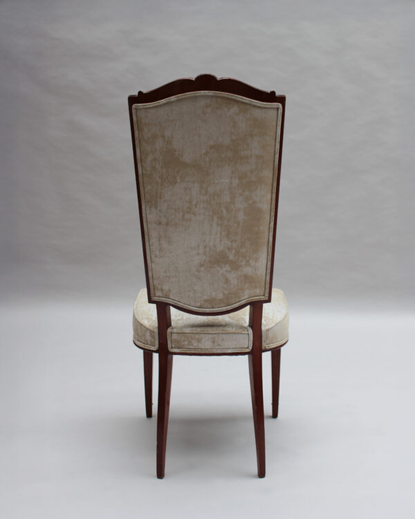 Set of 10 Fine French Art Deco Mahogany Chairs by Jules Leleu (8 Side and 2 Arm) - Image 26