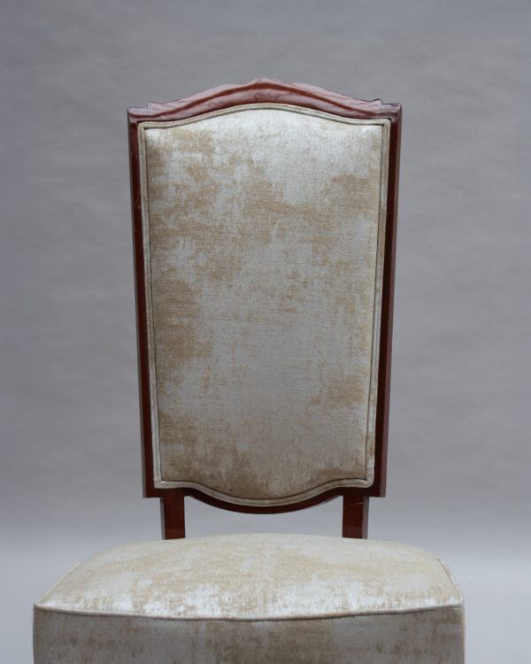 Set of 10 Fine French Art Deco Mahogany Chairs by Jules Leleu (8 Side and 2 Arm) - Image 27