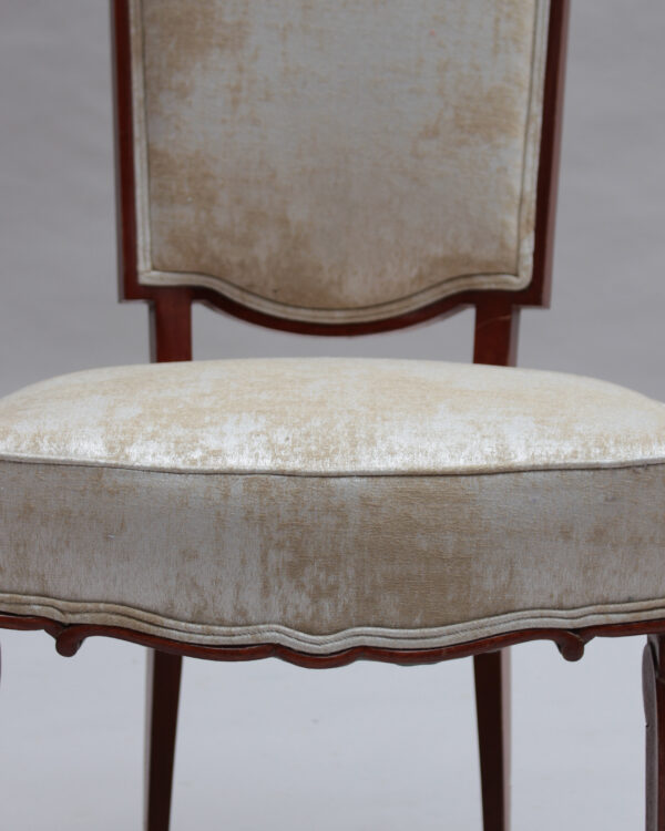 Set of 10 Fine French Art Deco Mahogany Chairs by Jules Leleu (8 Side and 2 Arm) - Image 28