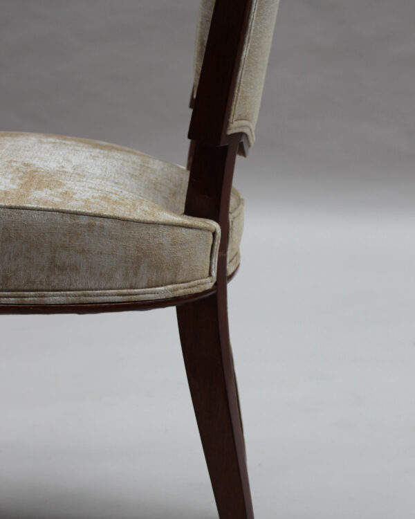 Set of 10 Fine French Art Deco Mahogany Chairs by Jules Leleu (8 Side and 2 Arm) - Image 31