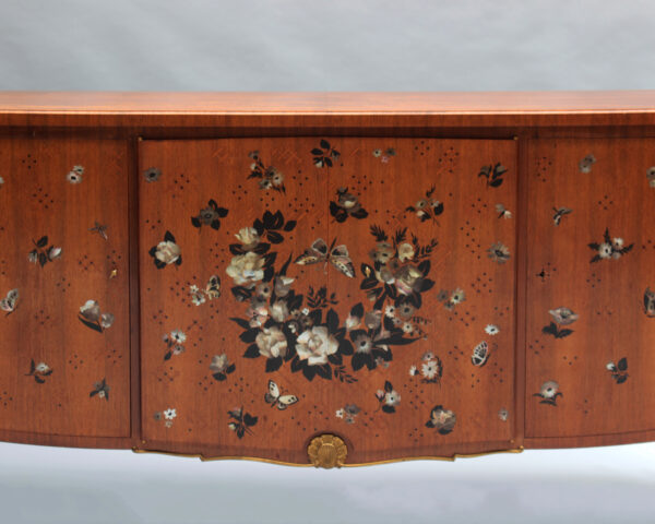 Large Four-Door Commode by Jules Leleu, Marquetry by Messager, circa 1948 - Image 2