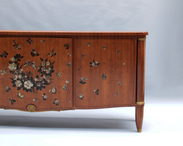 Large Four-Door Commode by Jules Leleu, Marquetry by Messager, circa 1948 - Image 3