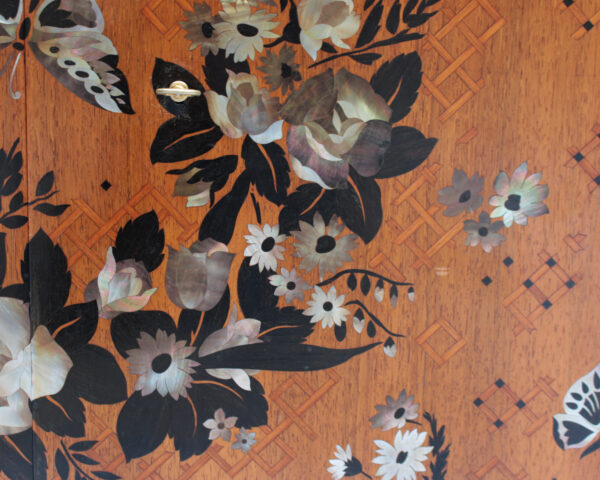 Large Four-Door Commode by Jules Leleu, Marquetry by Messager, circa 1948 - Image 11