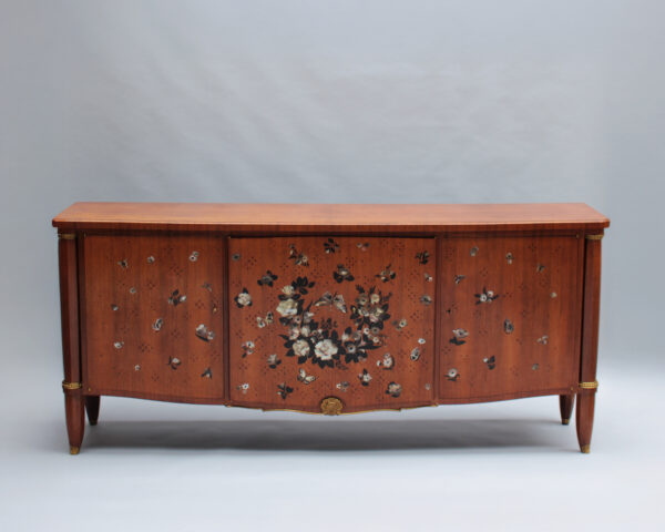Large Four-Door Commode by Jules Leleu, Marquetry by Messager, circa 1948 - Image 4