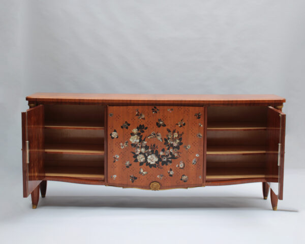 Large Four-Door Commode by Jules Leleu, Marquetry by Messager, circa 1948 - Image 8