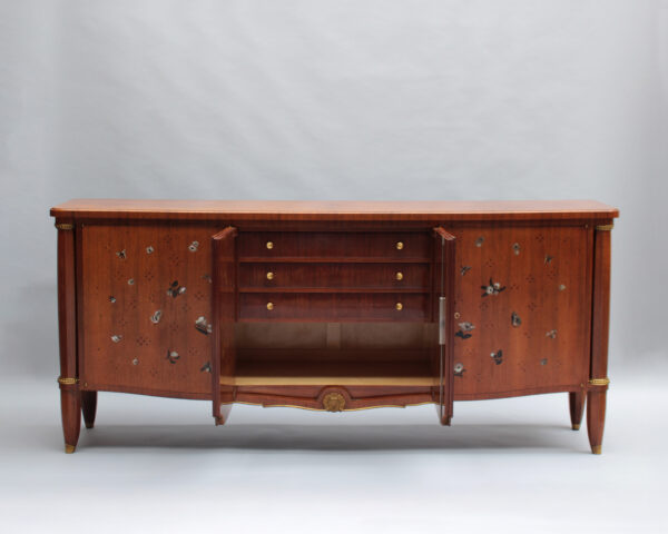 Large Four-Door Commode by Jules Leleu, Marquetry by Messager, circa 1948 - Image 9