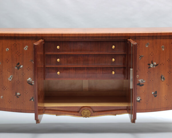 Large Four-Door Commode by Jules Leleu, Marquetry by Messager, circa 1948 - Image 17