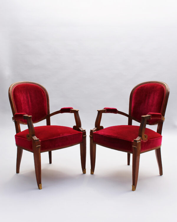 Fine French 1930s 5 piece Living Room Set by Jules Leleu - Image 19
