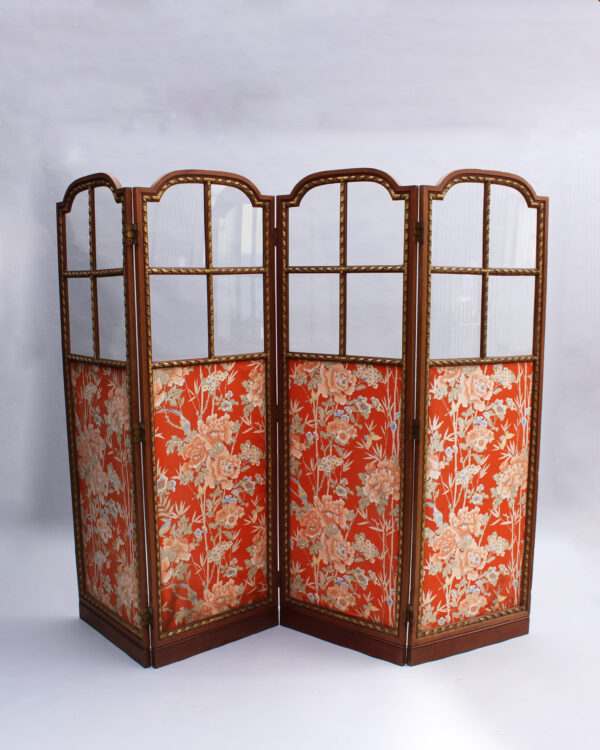 A fine French 1920s 4-Panels Folding Screen Room Divider - Image 4