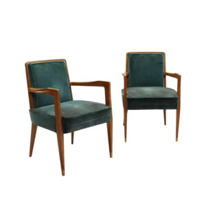 Pair of Fine French 1950s Armchairs by Raphael