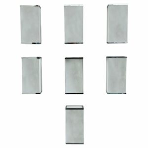 7 Fine French Art Deco Rectangular Flush Mounts by Perzel