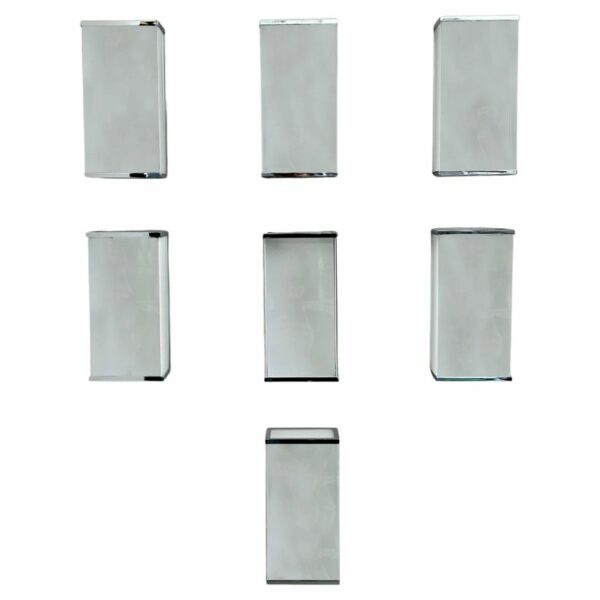 7 Fine French Art Deco Rectangular Flush Mounts by Perzel