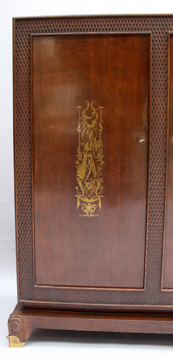 Fine French 1940s Cabinet - Armoire by Jean Pascaud 'Marquetry by J.D Malcles - Image 6