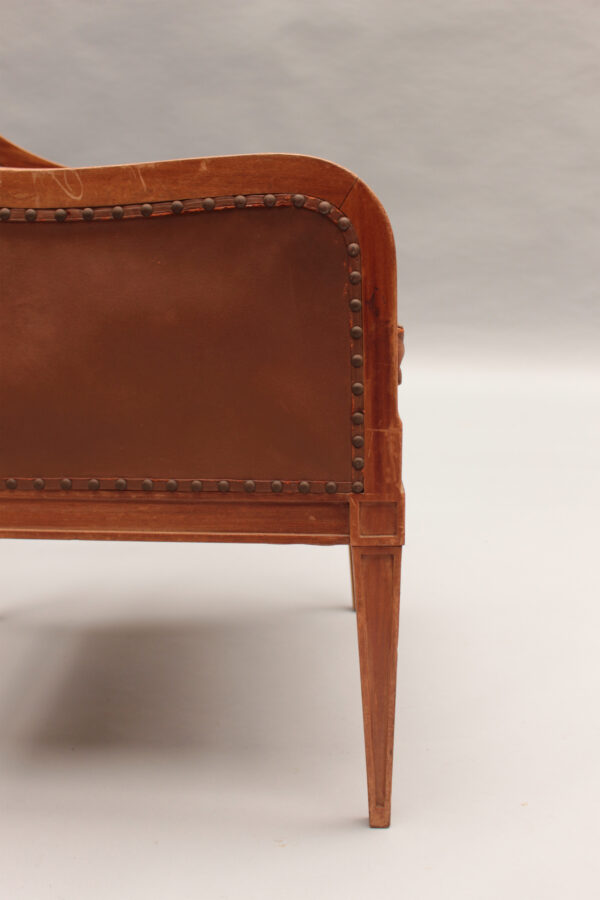 Fine French Art Deco Mahogany Desk Chair - Image 9