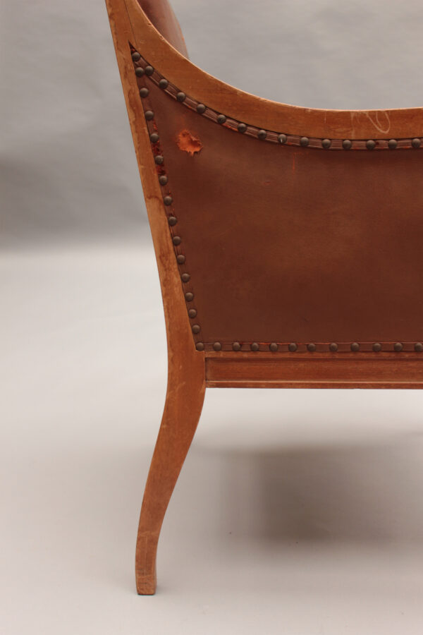 Fine French Art Deco Mahogany Desk Chair - Image 8