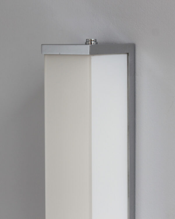2 pairs of Fine French 1960s Glass and Nickel Chrome Sconces by Perzel - Image 10