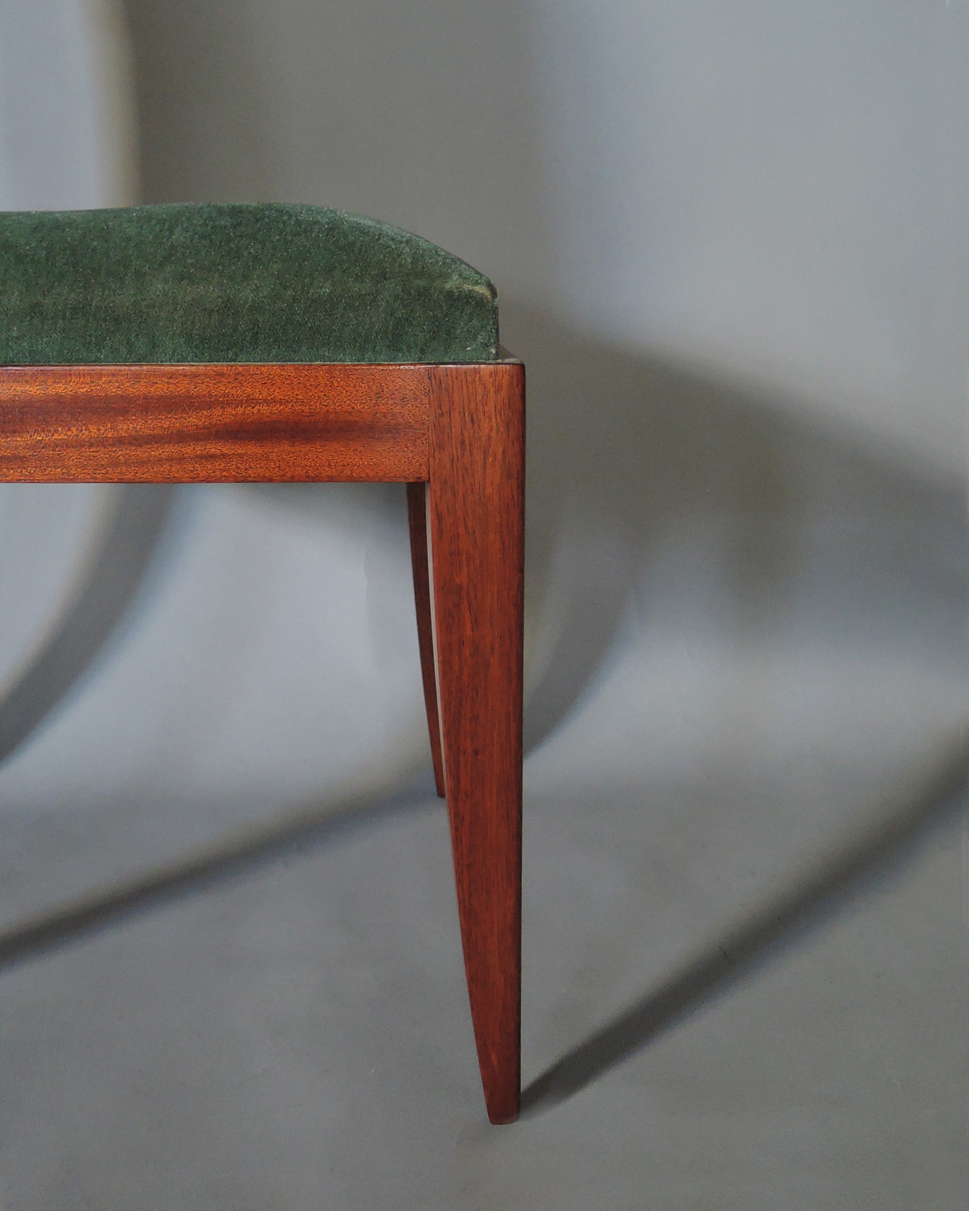 Set of 10 Fine French Art Deco Solid Mahogany Dining Chairs by Gaston Poisson - Image 13