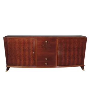 Fine French Art Deco Sideboard, with Marquetry and Brass Details