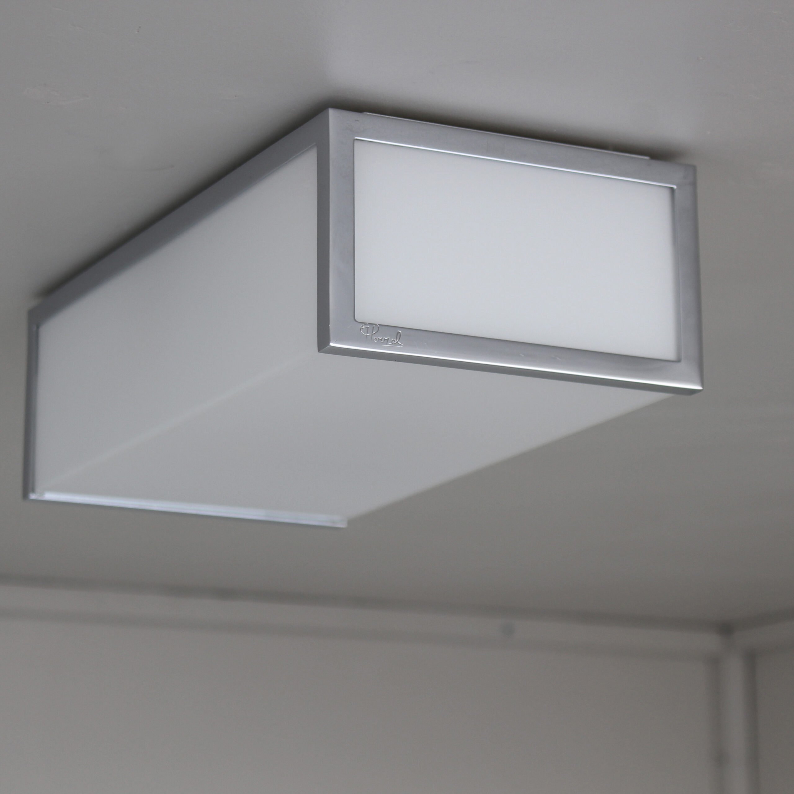 Pair of Small Fine 1960s Rectangular Flush Mounts Ceiling Lights by Atelier Perzel - Image 7