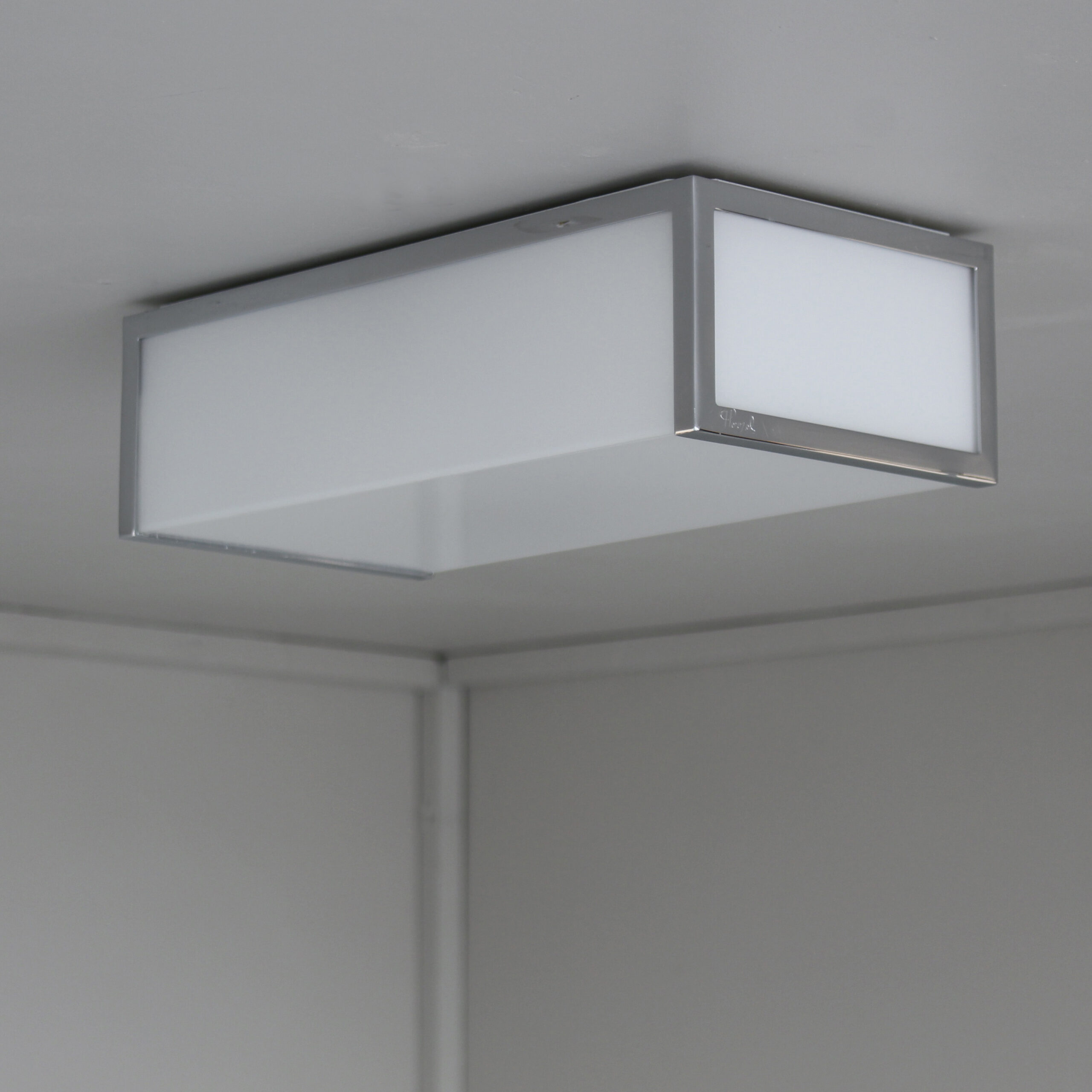 Pair of Small Fine 1960s Rectangular Flush Mounts Ceiling Lights by Atelier Perzel - Image 8