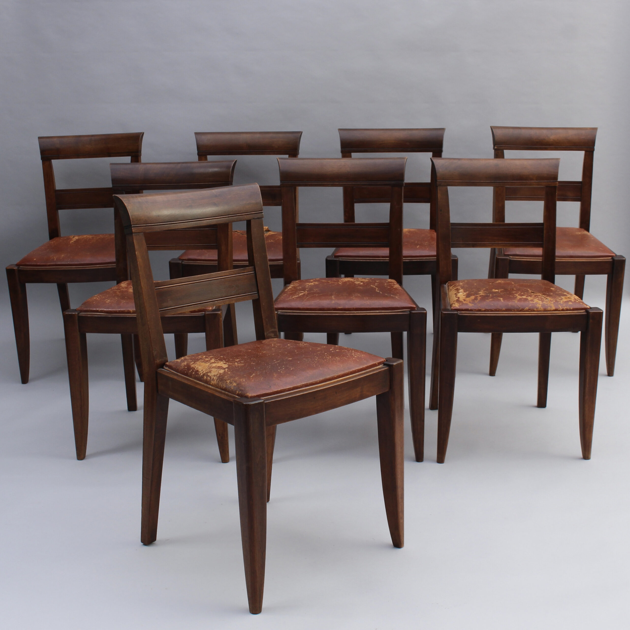Fine French 1930s Mahogany Dining/Writing Table (8 matching chairs available) - Image 12