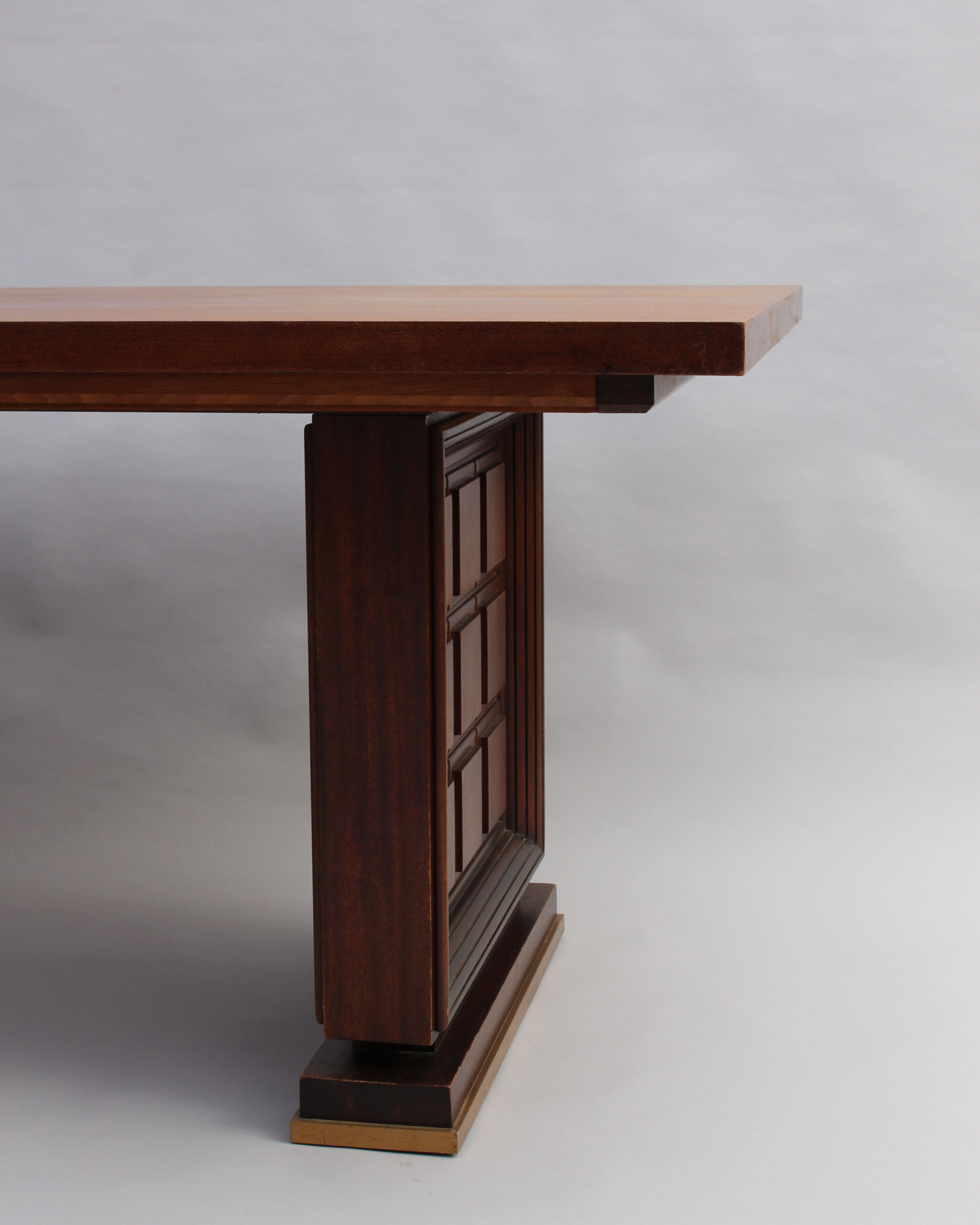 Fine French 1930s Mahogany Dining/Writing Table (8 matching chairs available) - Image 5