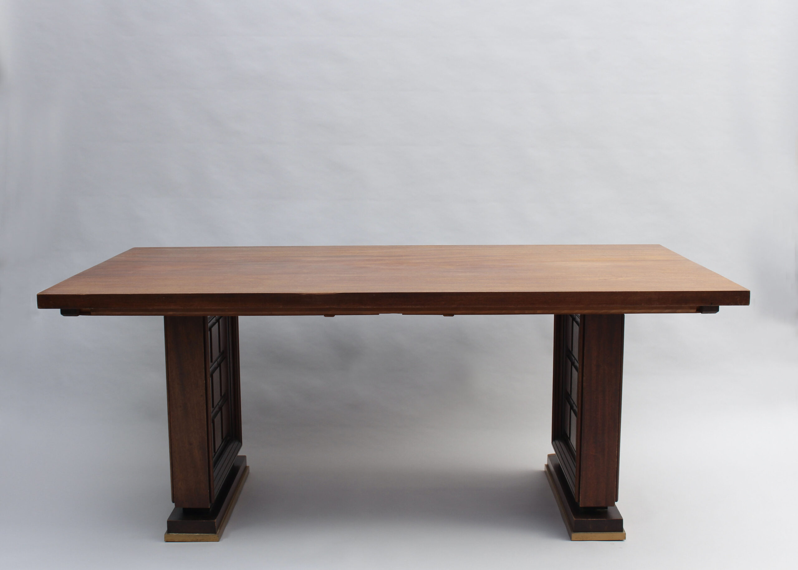 Fine French 1930s Mahogany Dining/Writing Table (8 matching chairs available) - Image 3