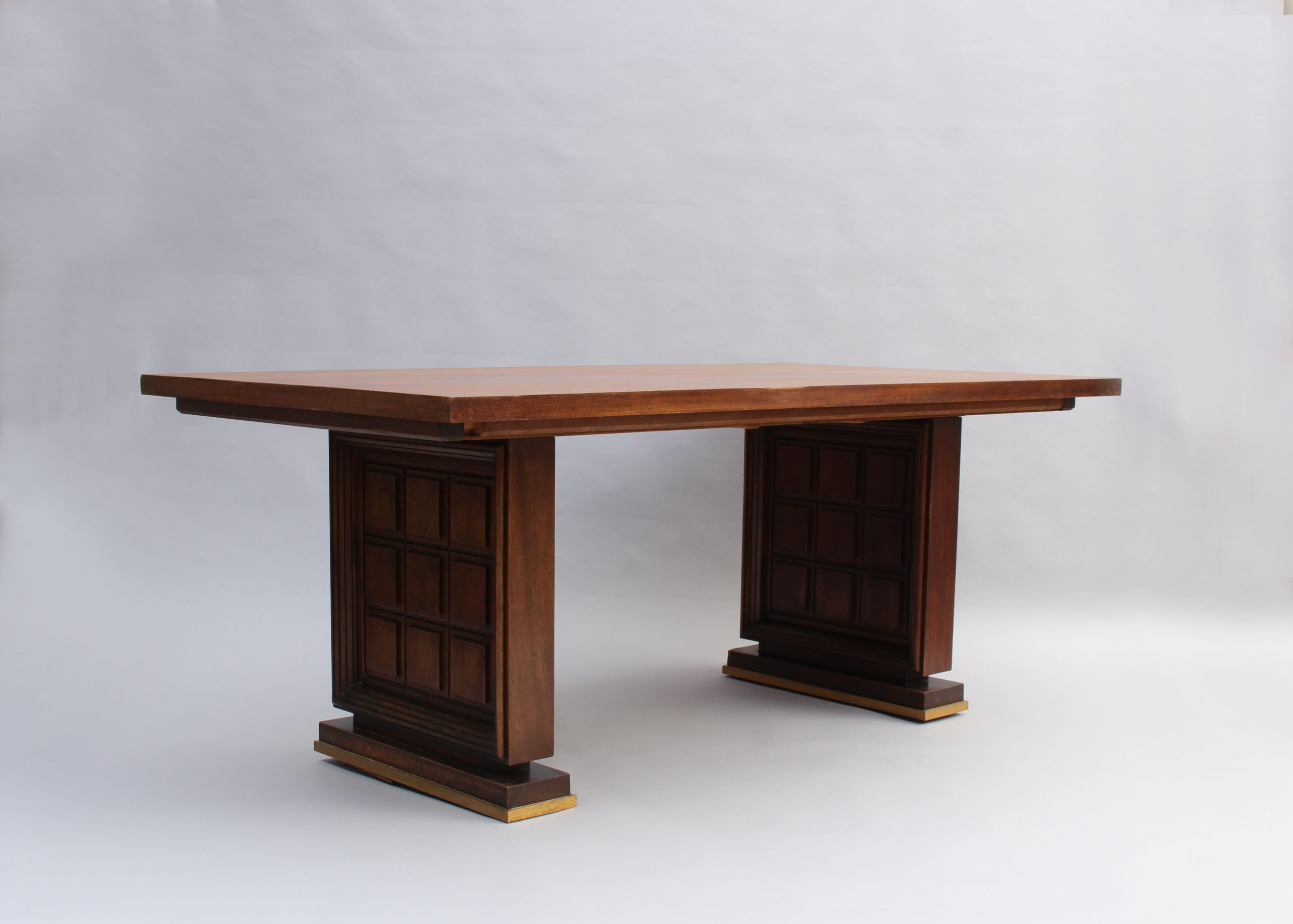 Fine French 1930s Mahogany Dining/Writing Table (8 matching chairs available) - Image 2