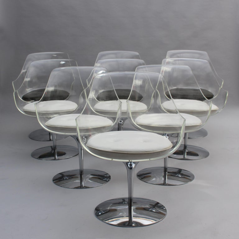 20 Fine 1960s Lucite 'Champagne' Chairs by Estelle & Erwin Laverne - Image 13