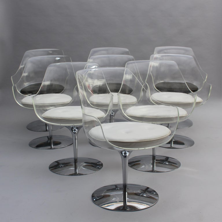 20 Fine 1960s Lucite 'Champagne' Chairs by Estelle & Erwin Laverne - Image 12