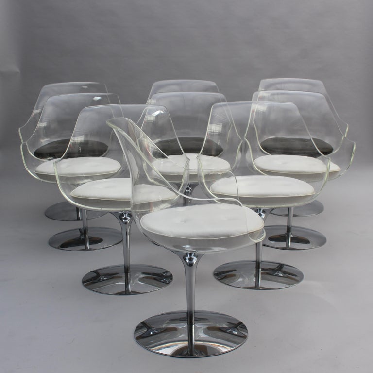20 Fine 1960s Lucite 'Champagne' Chairs by Estelle & Erwin Laverne - Image 11