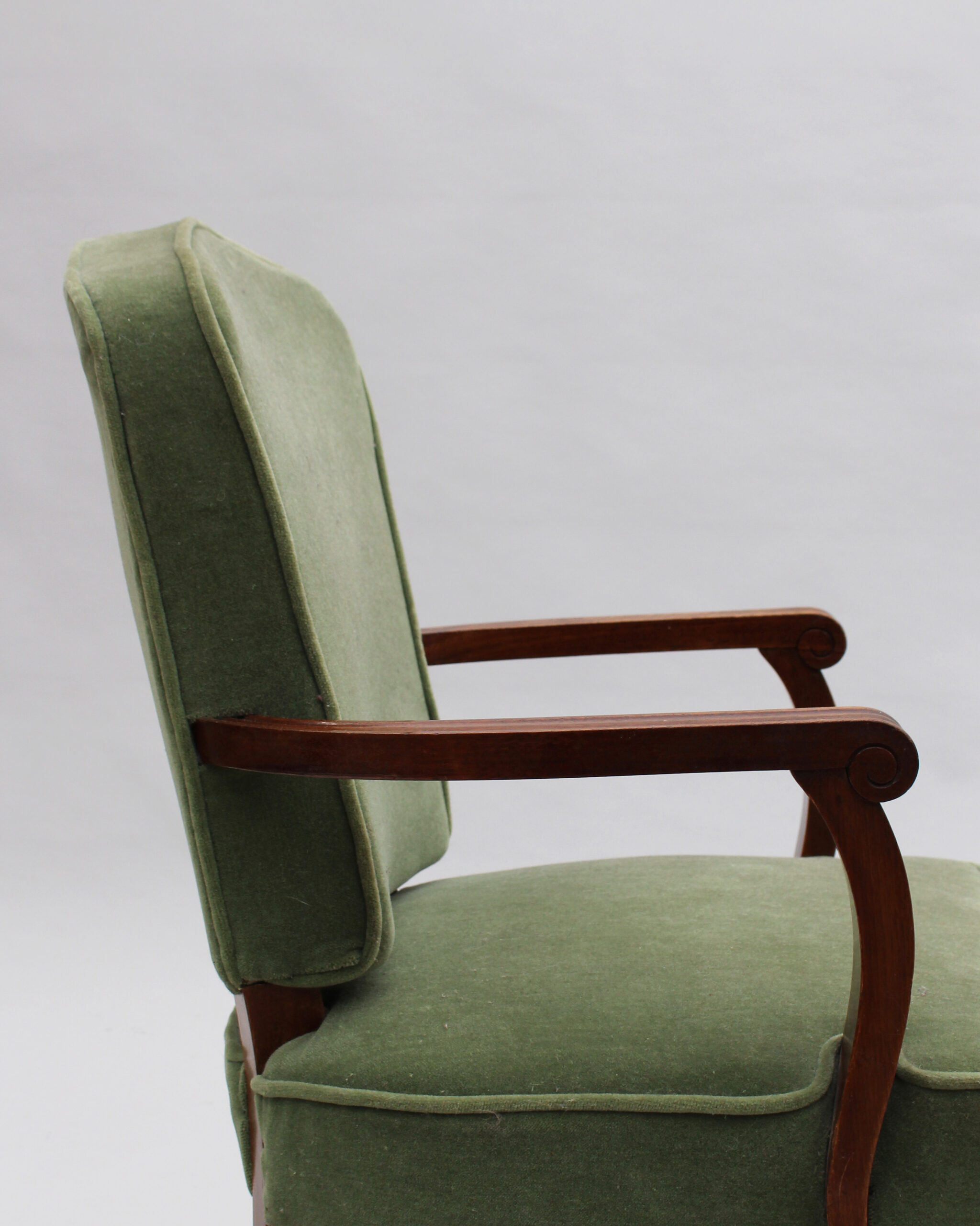 Fine French Art Deco Mahogany Armchair by Gaston Poisson - Image 7