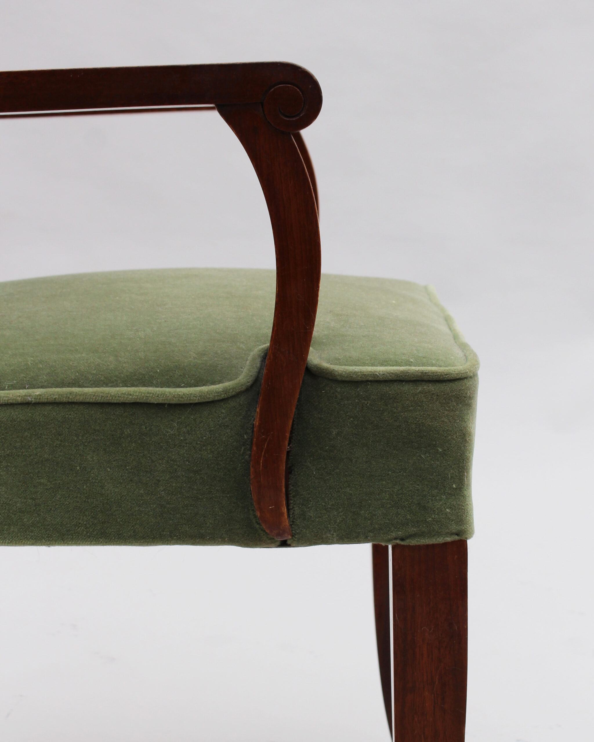Fine French Art Deco Mahogany Armchair by Gaston Poisson - Image 8