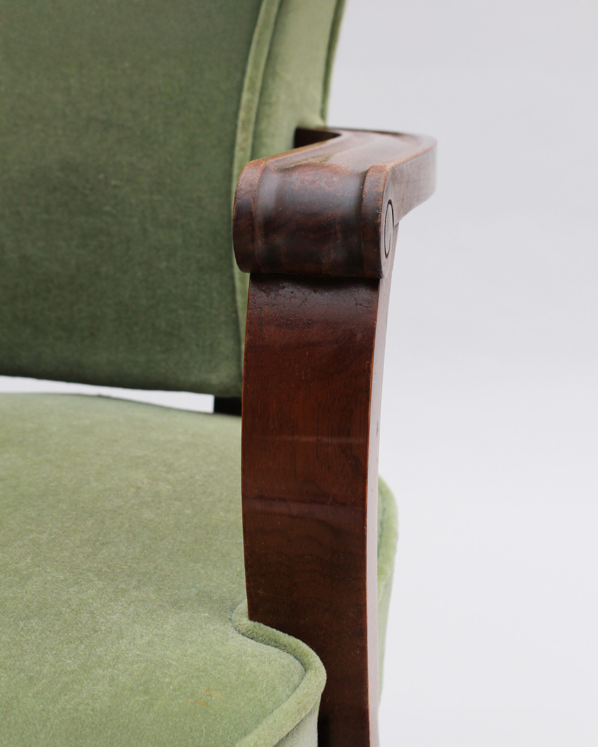 Fine French Art Deco Mahogany Armchair by Gaston Poisson - Image 10