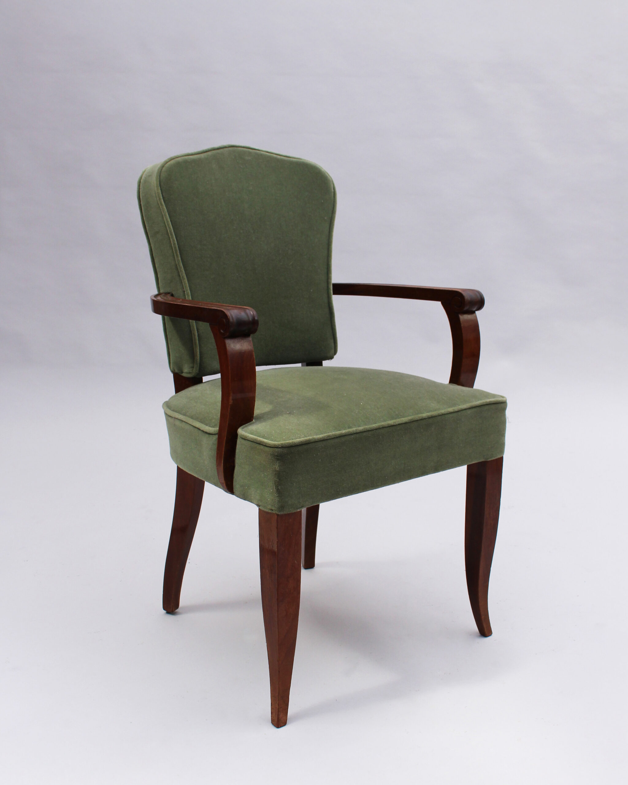Fine French Art Deco Mahogany Armchair by Gaston Poisson - Image 3
