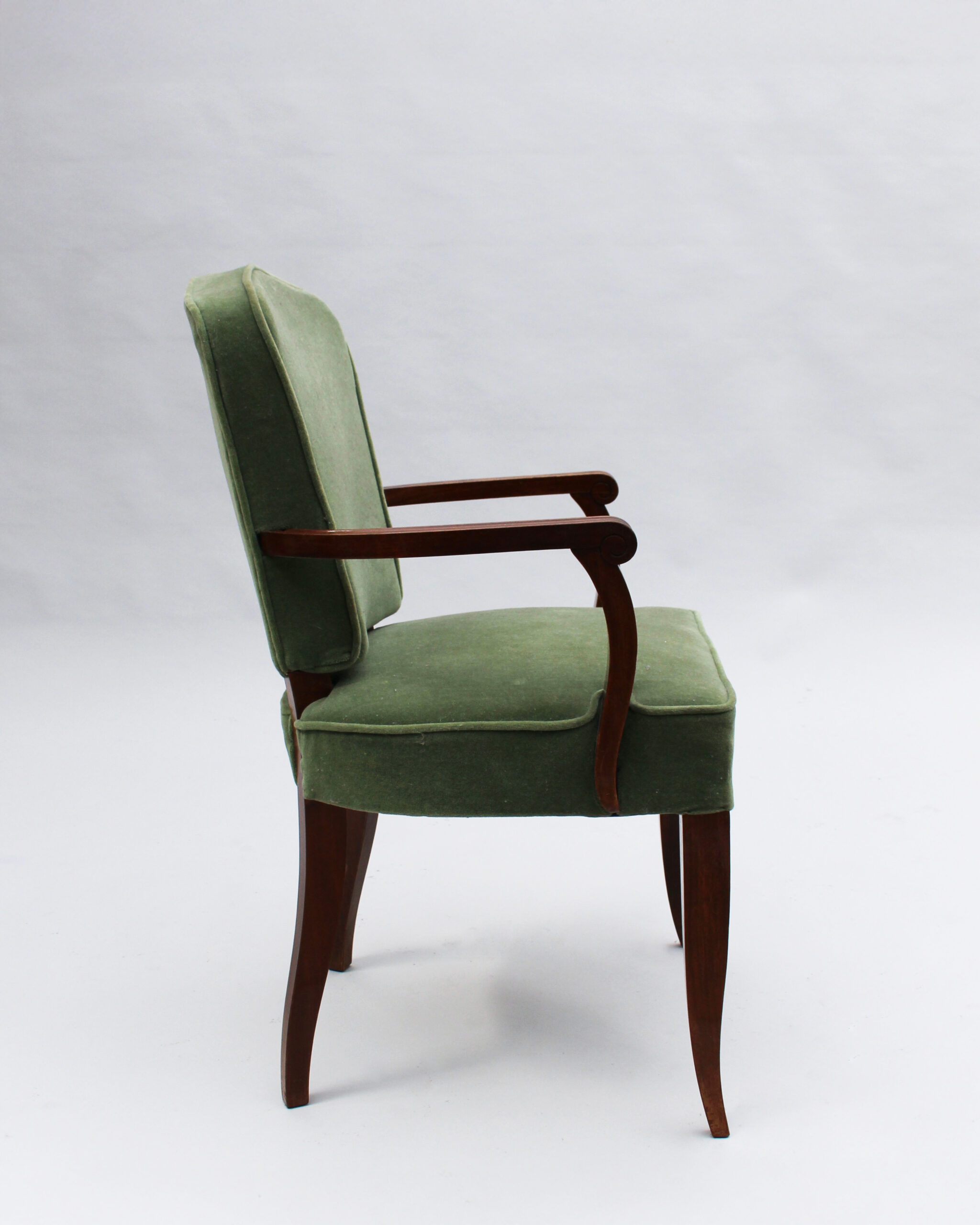 Fine French Art Deco Mahogany Armchair by Gaston Poisson - Image 4