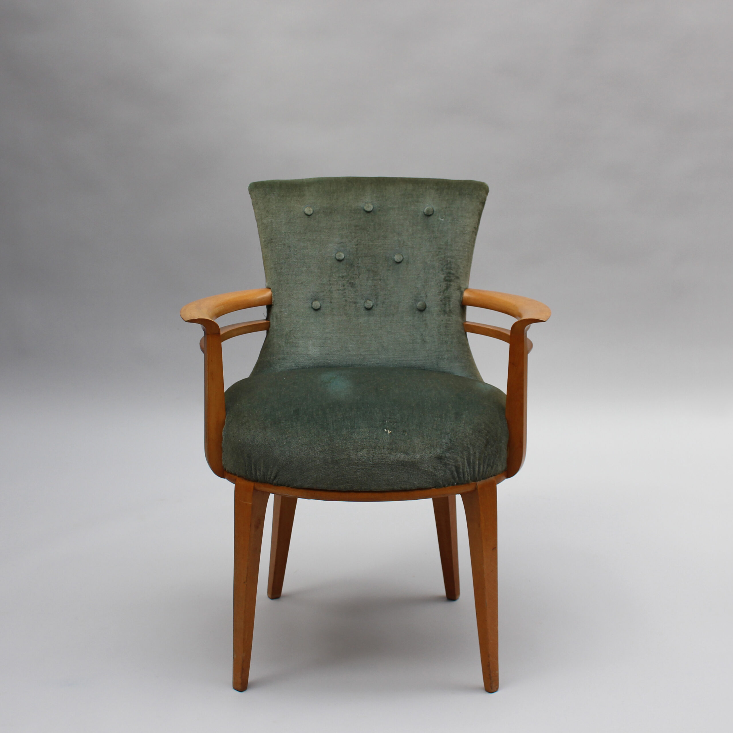 Fine French Art Deco Sycamore Armchair, Circa 1940 - Image 2