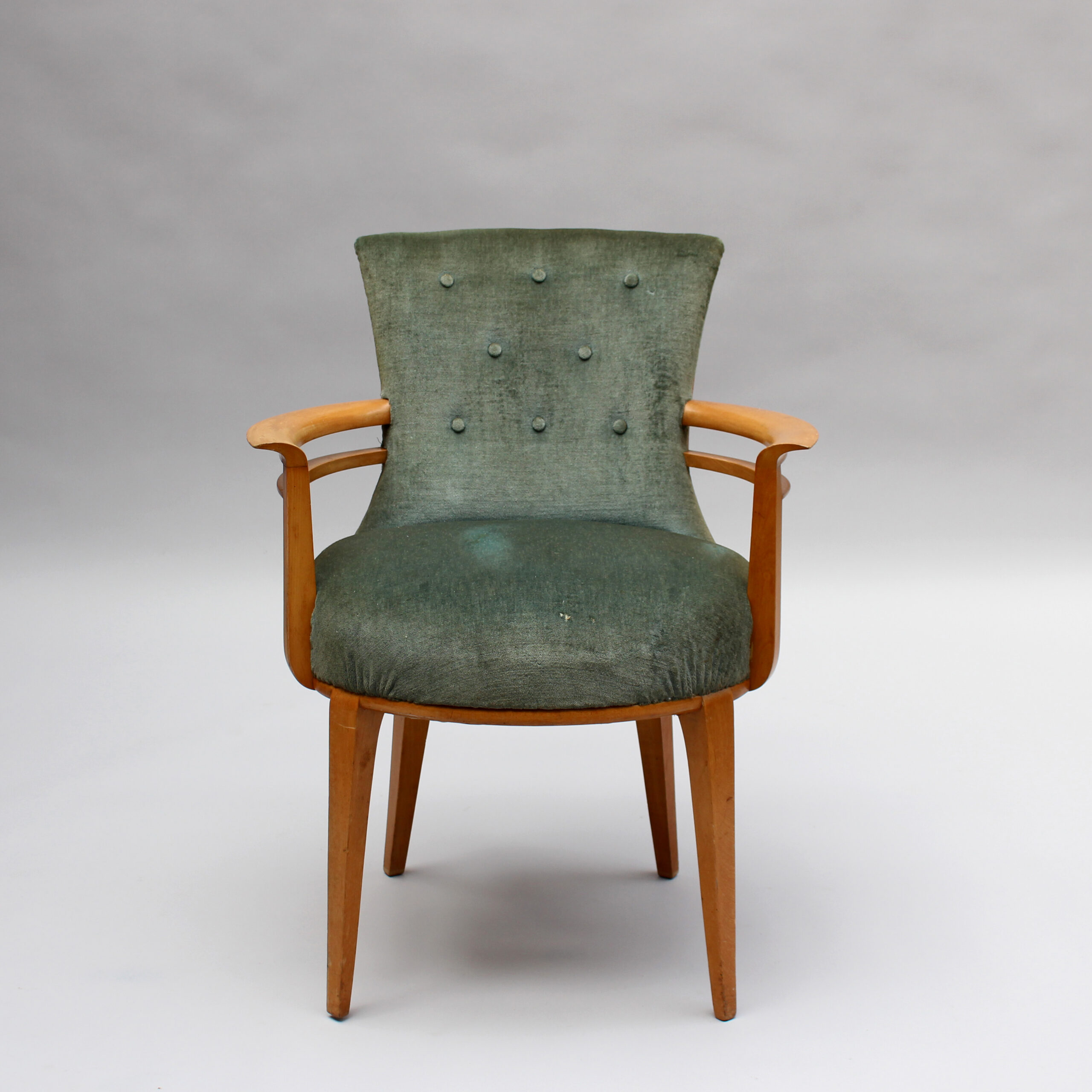 Fine French Art Deco Sycamore Armchair, Circa 1940 - Image 8