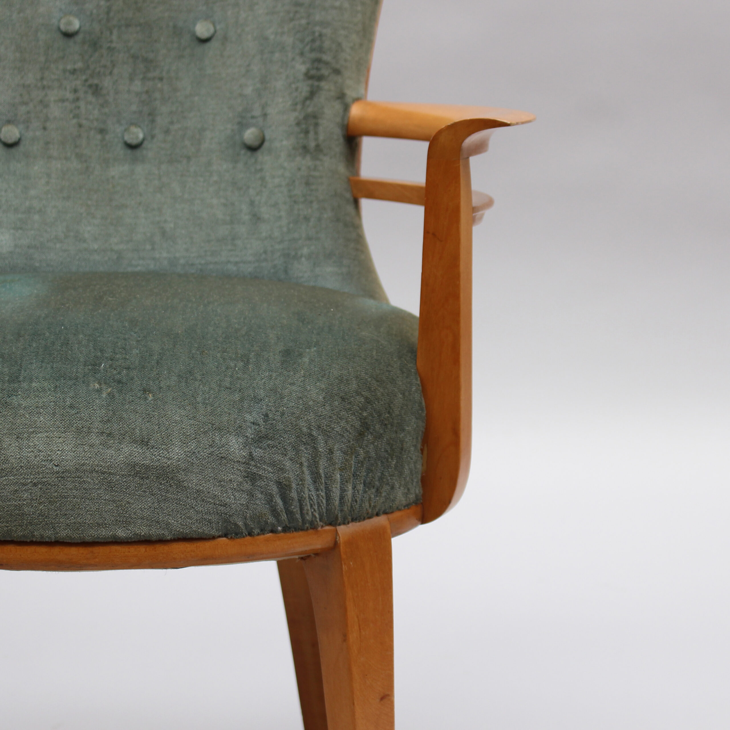 Fine French Art Deco Sycamore Armchair, Circa 1940 - Image 10