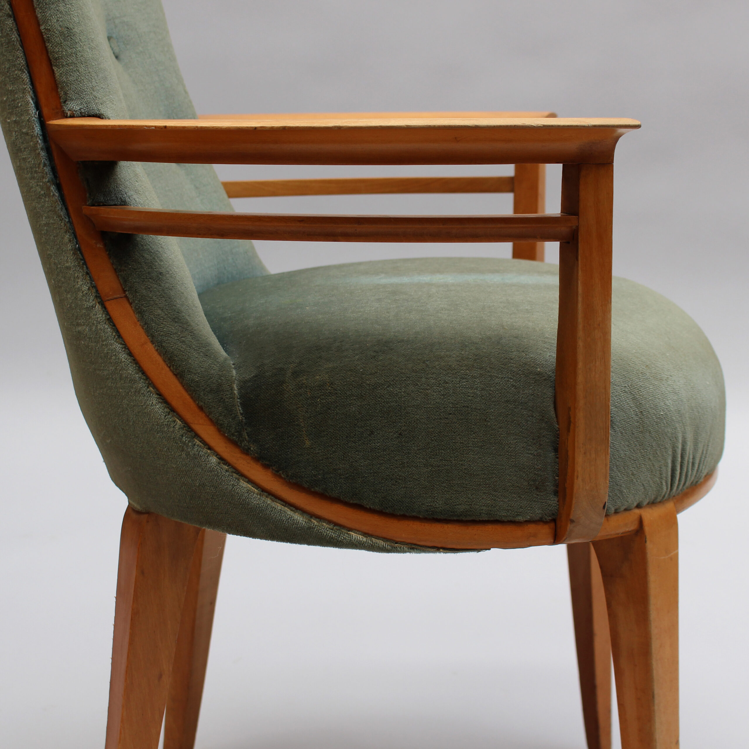 Fine French Art Deco Sycamore Armchair, Circa 1940 - Image 11