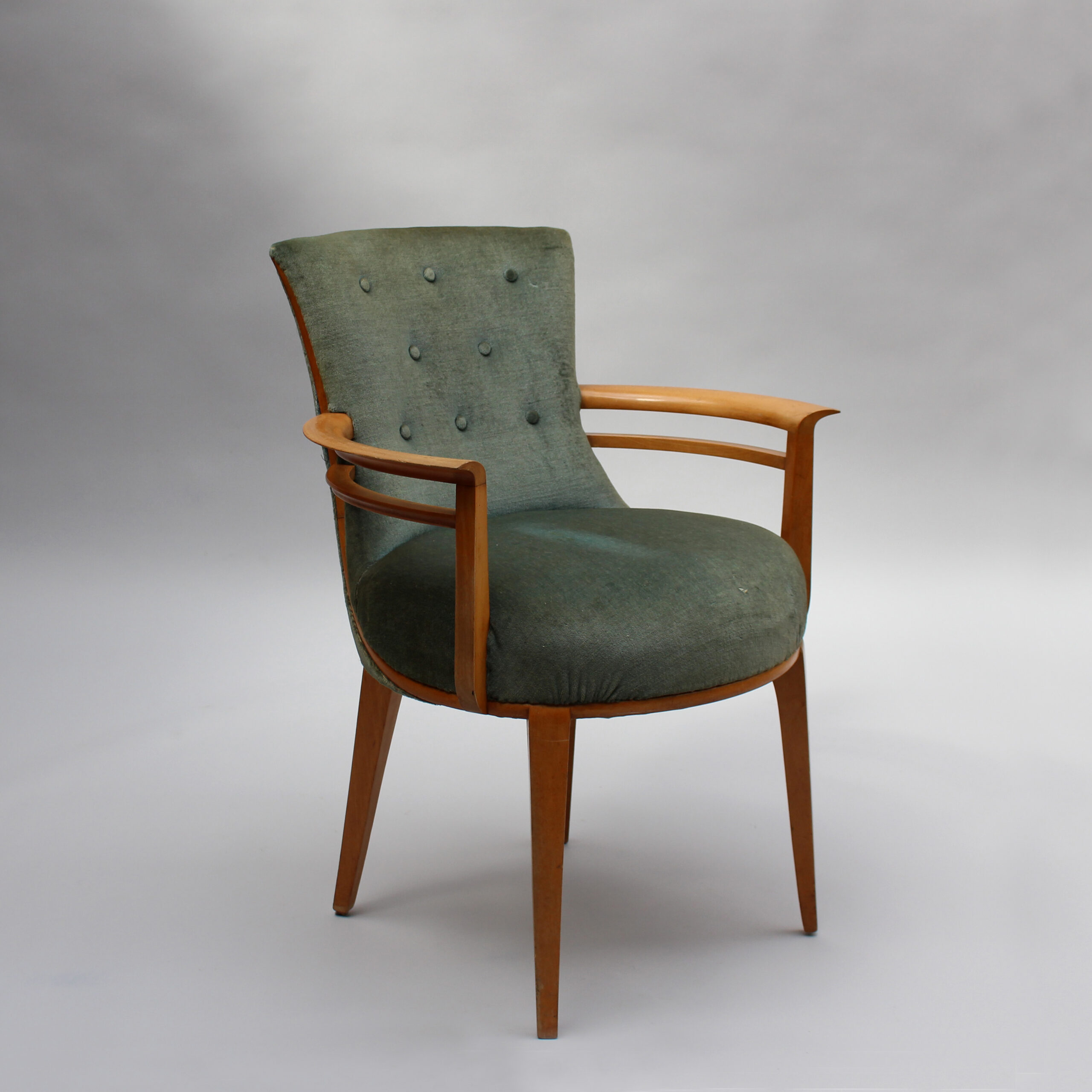 Fine French Art Deco Sycamore Armchair, Circa 1940 - Image 3