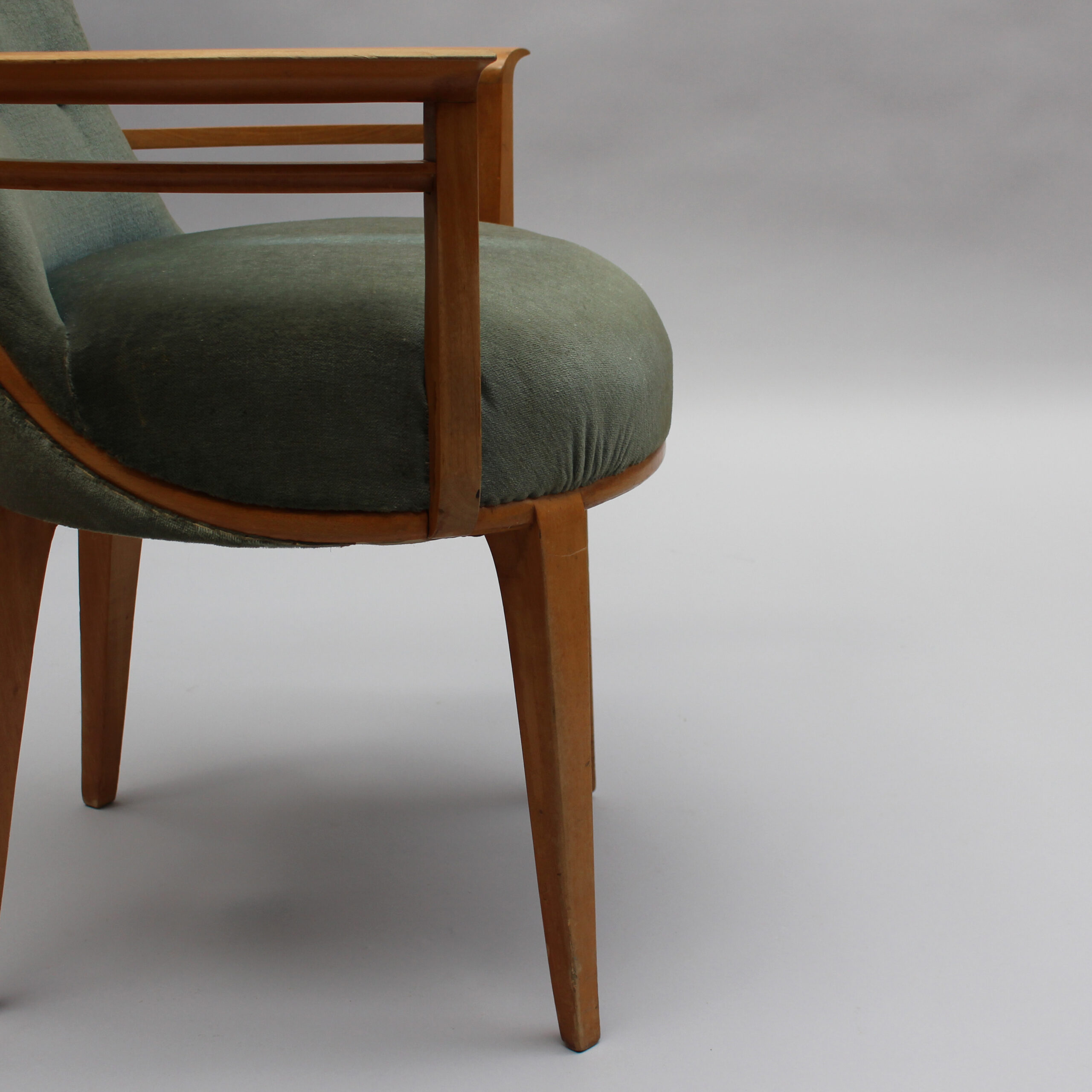 Fine French Art Deco Sycamore Armchair, Circa 1940 - Image 14
