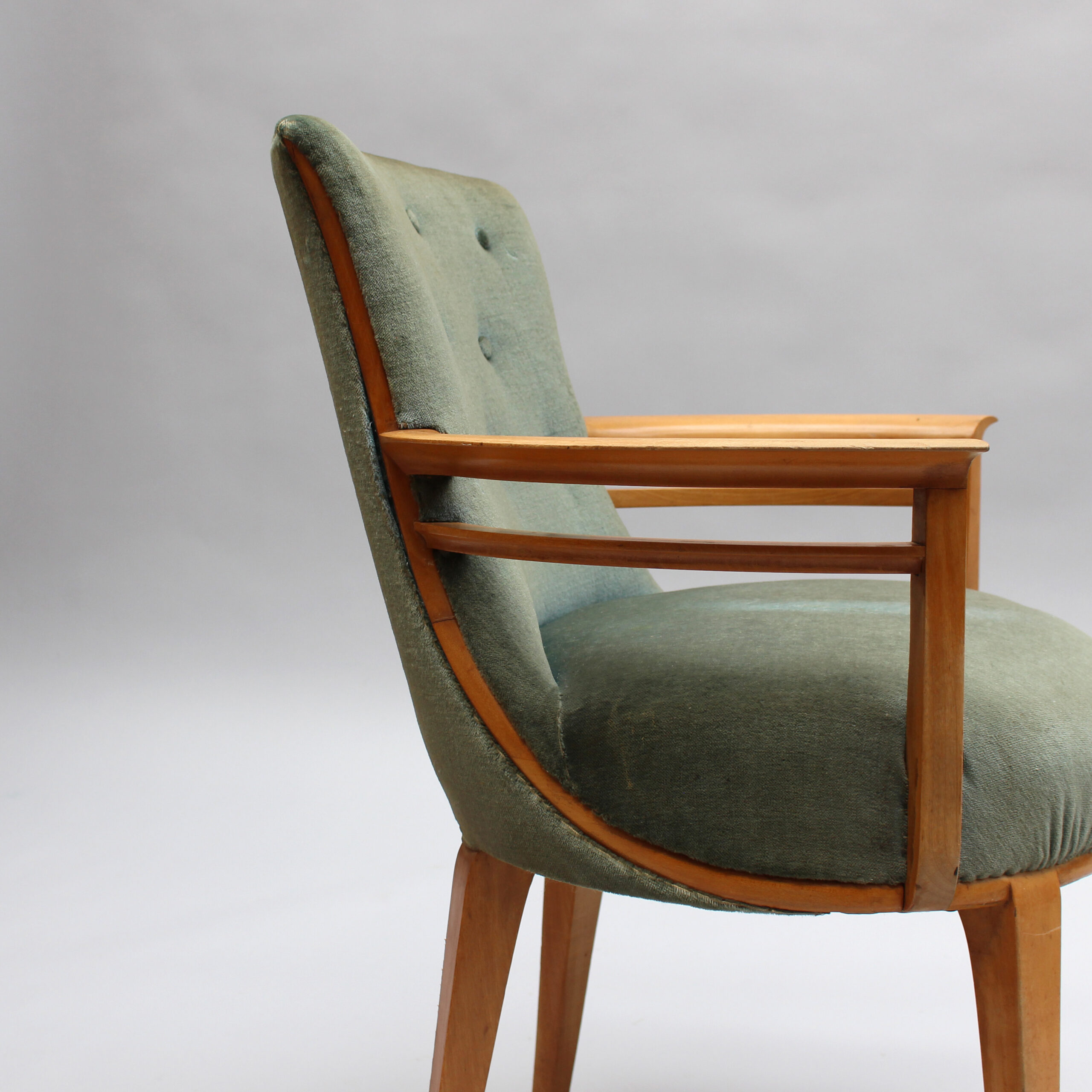 Fine French Art Deco Sycamore Armchair, Circa 1940 - Image 16