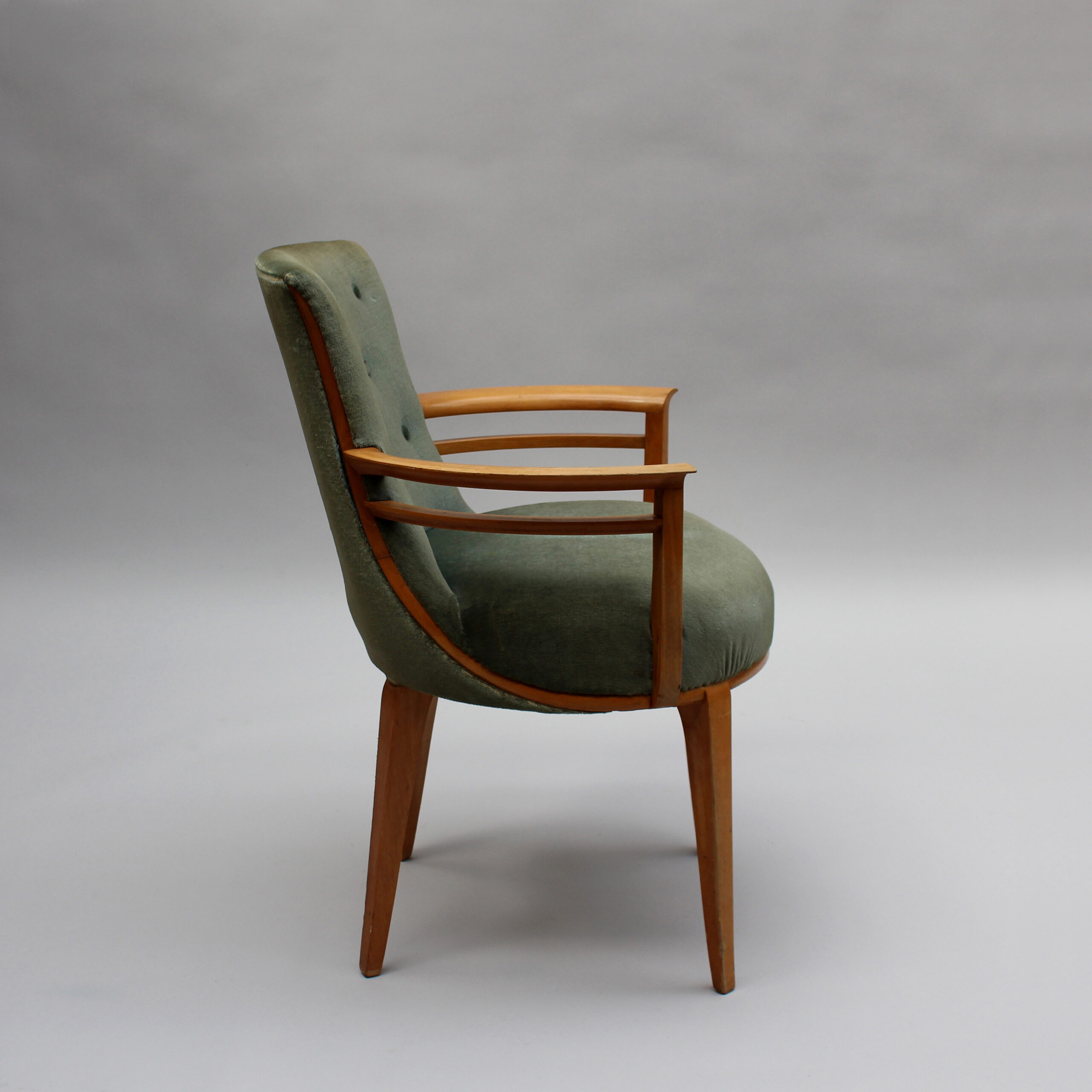 Fine French Art Deco Sycamore Armchair, Circa 1940 - Image 4