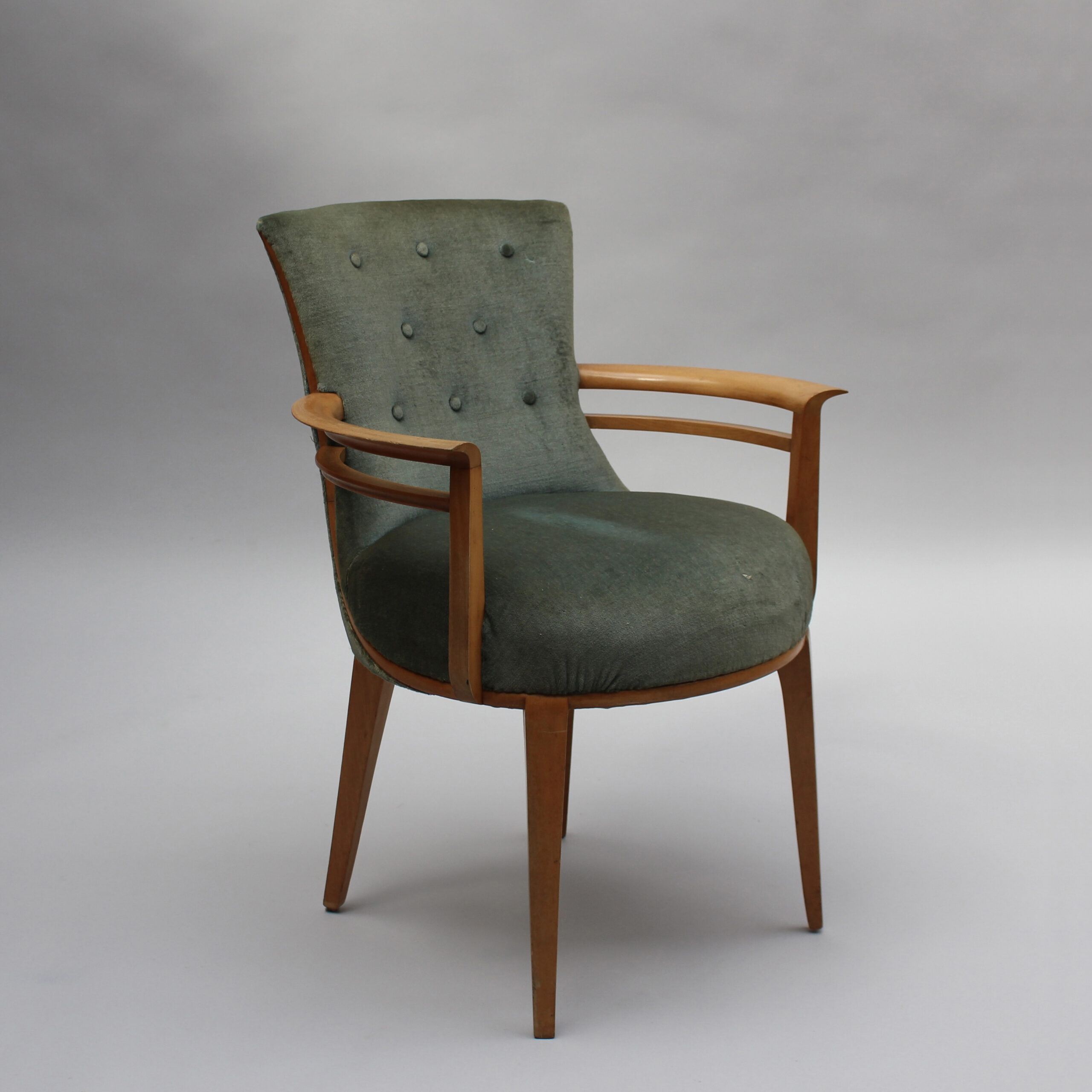 Fine French Art Deco Sycamore Armchair, Circa 1940 - Image 17