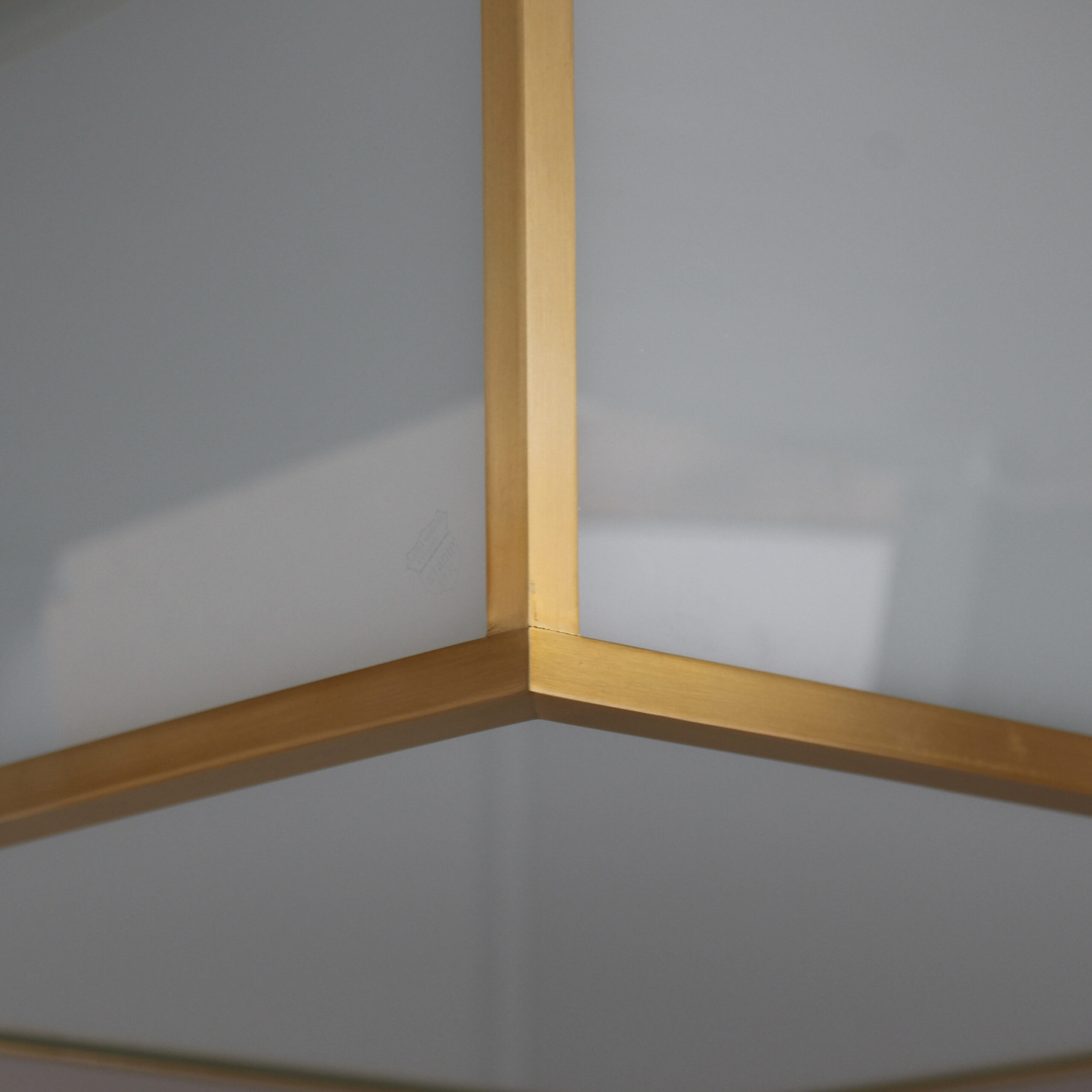 8 Large Fine French Mid-Century Bronze Flush Mounts with Saint-Gobain Glass - Image 8