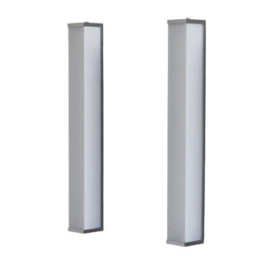 Pair of Fine French 1960s Glass and Nickel Chrome Sconces by Perzel