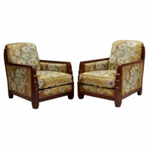 Pair of Fine French 1920's Armchairs att. to Dufrene (matching daybed available)