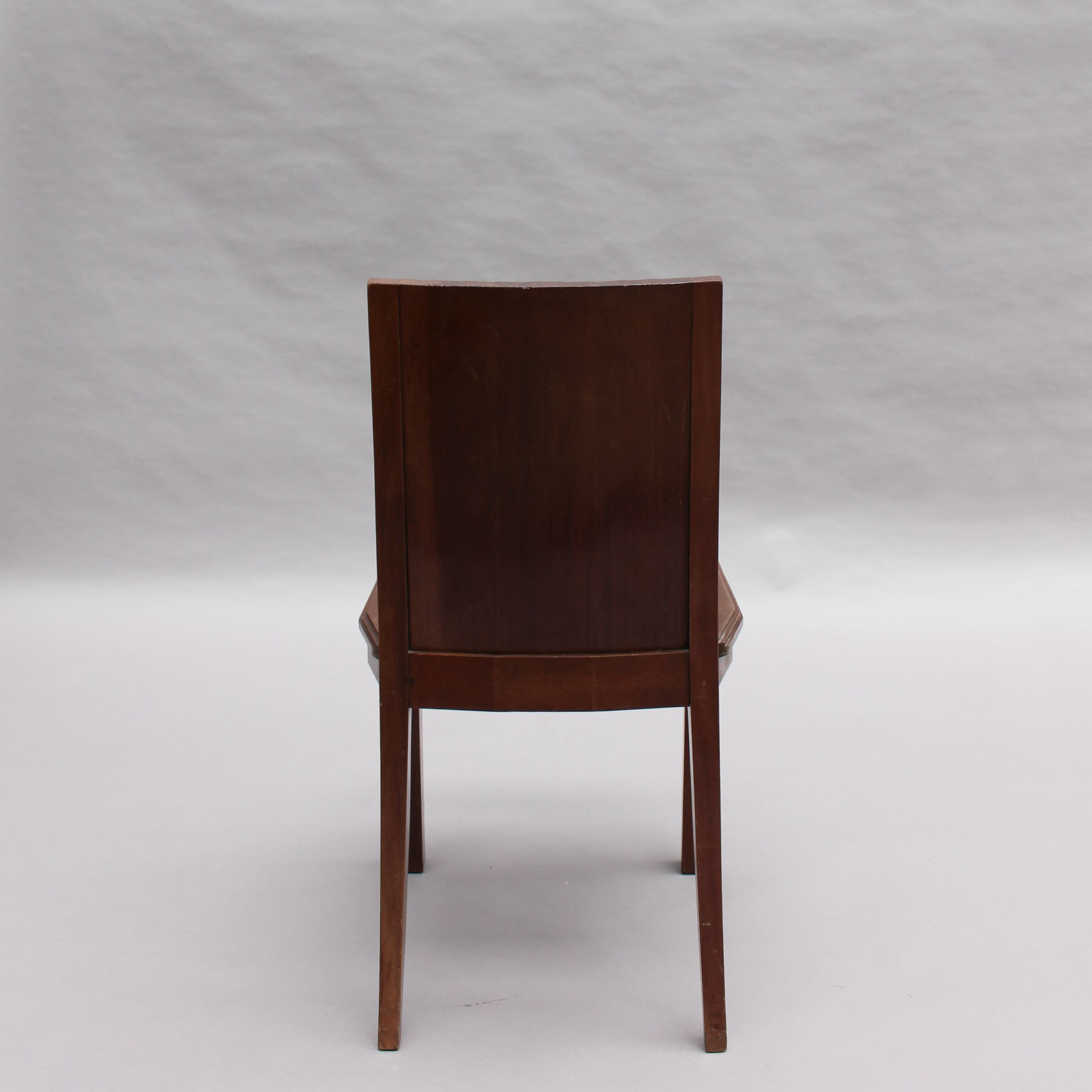 6 Fine French 1940s Solid Mahogany and Cane Side Chairs - Image 9