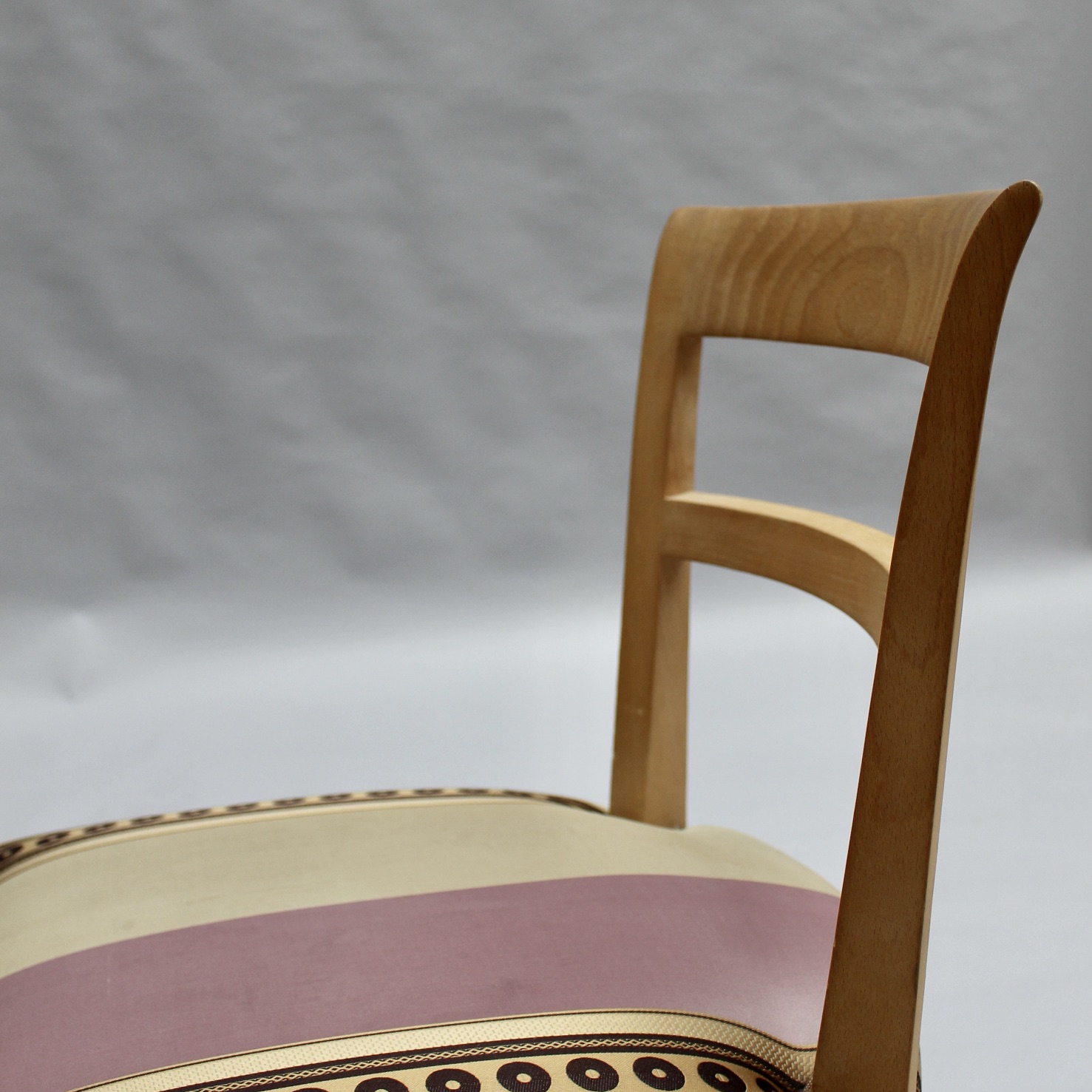 Set of 6 Fine French Art Deco Beech Dining Chairs - Image 11